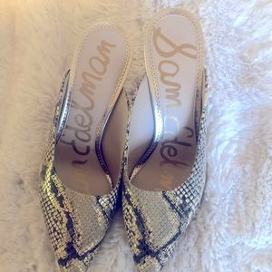 NWOB Sam Edelman Snakeskin Mules